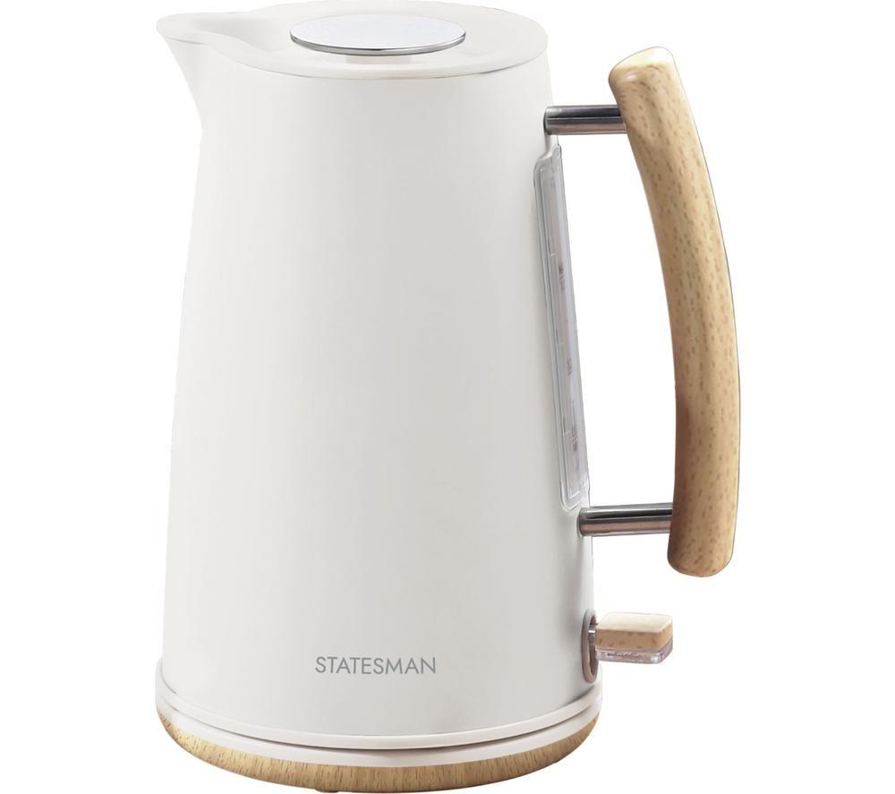 STATESMAN Scandi SKK00153CR Jug Kettle - Brown & White image number 5 of 6