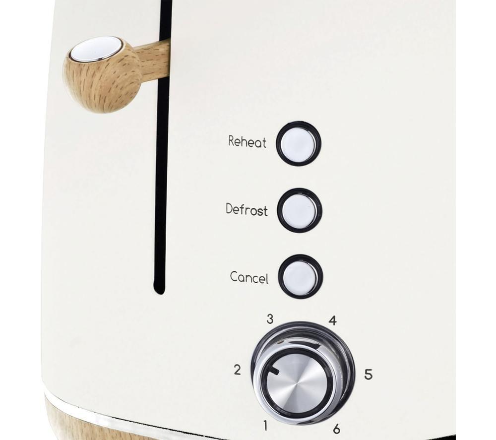 STATESMAN Scandi SKT05090CR 2-Slice Toaster - Brown & White image number 3 of 6