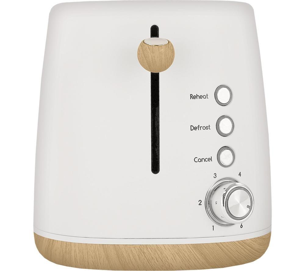 STATESMAN Scandi SKT05090CR 2-Slice Toaster - Brown & White image number 5 of 6