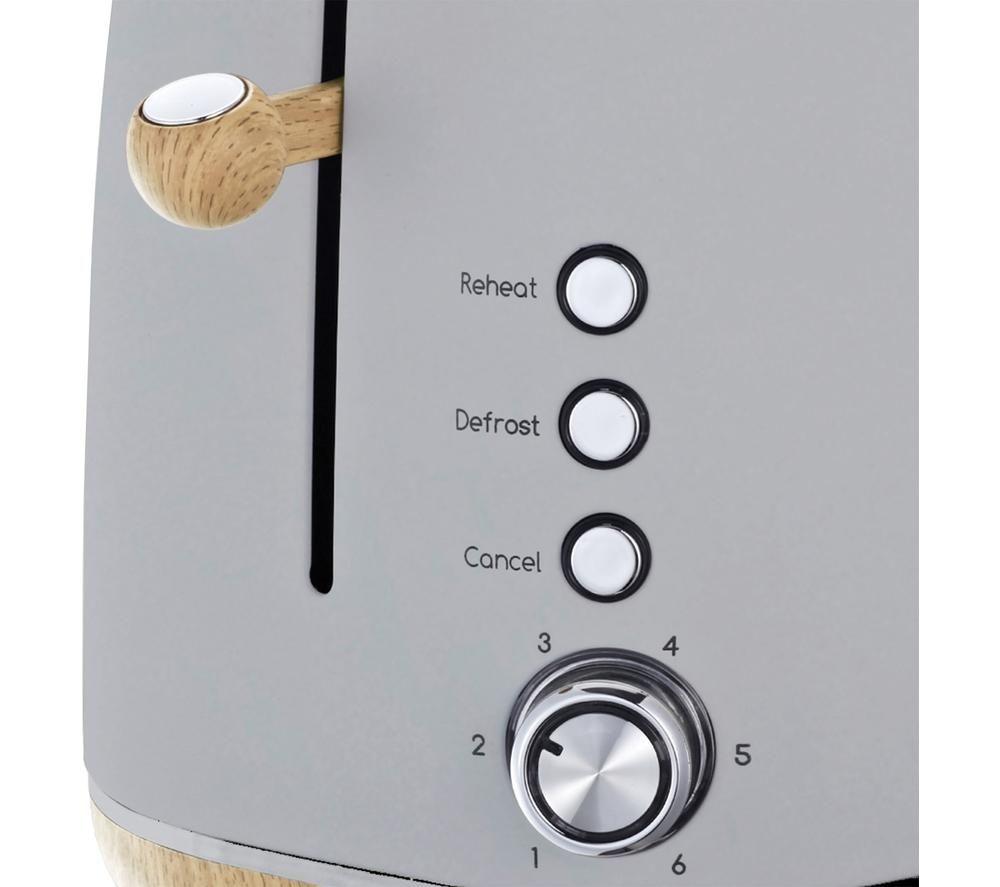 STATESMAN Scandi SKT05090GY 2-Slice Toaster - Brown & Grey image number 3 of 6