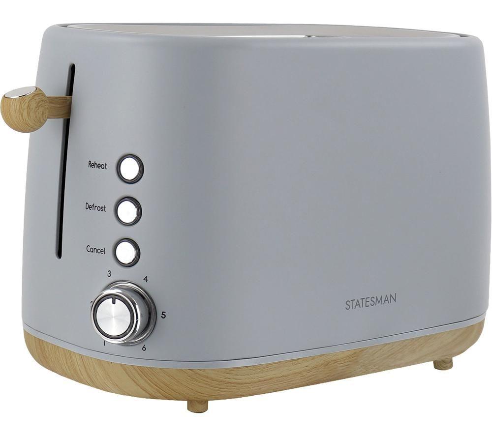 STATESMAN Scandi SKT05090GY 2-Slice Toaster - Brown & Grey image number 4 of 6