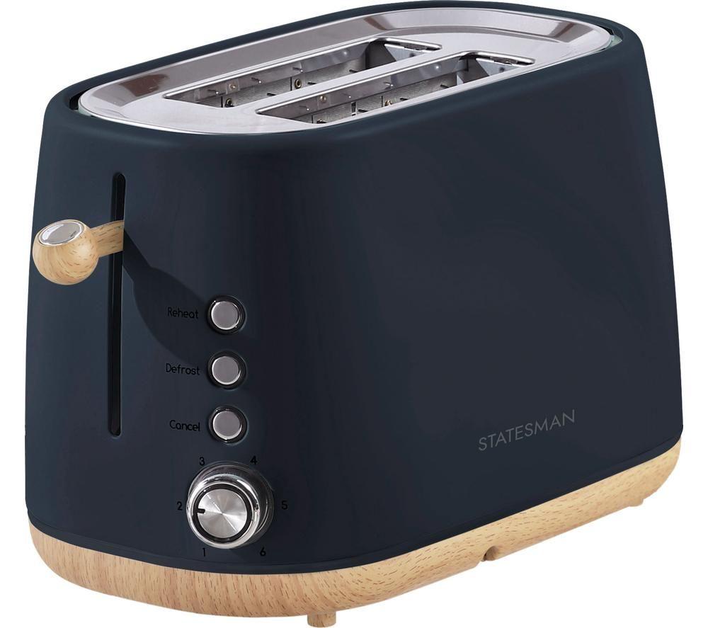 STATESMAN Scandi SKT05090NB 2-Slice Toaster - Brown & Blue image number 4 of 5