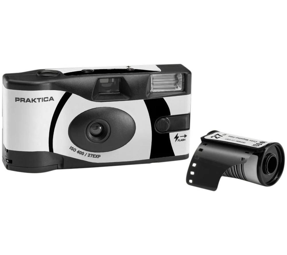 Praktica N21f-Bk/Wh Disposable Camera - Black & White, Black,White