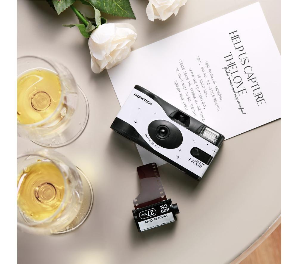 PRAKTICA N21F X2 Disposable Camera - Wedding White, Pack of 2 image number 3 of 8
