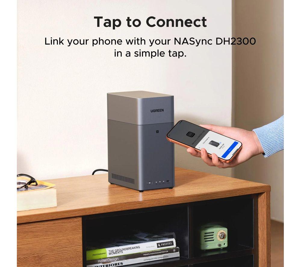 UGREEN NASync DH2300 NAS Enclosure - 2 Bay, Grey image number 3 of 4