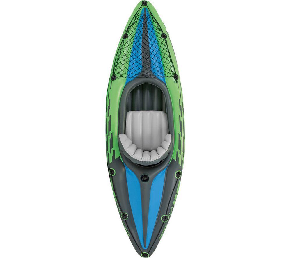 INTEX Challenger K1 Inflatable Kayak - Green, Gray & Blue image number 3 of 9