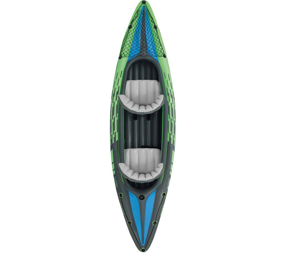 INTEX Challenger K2 Inflatable Kayak - Green, Gray & Blue image number 3 of 8