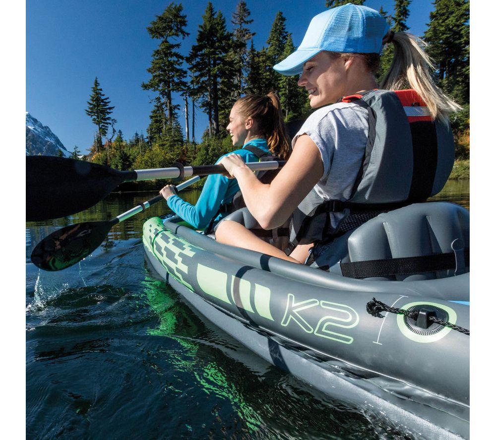 INTEX Challenger K2 Inflatable Kayak - Green, Gray & Blue image number 5 of 8