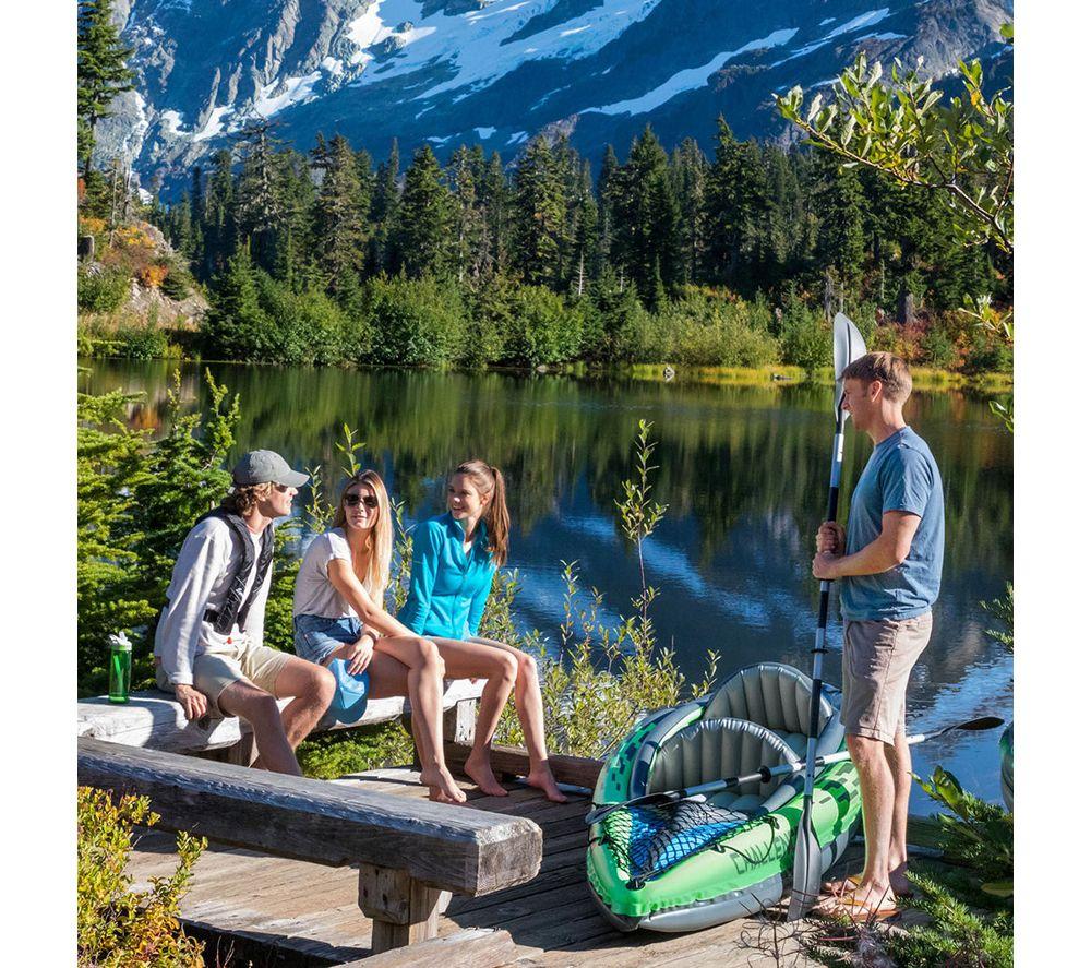 INTEX Challenger K2 Inflatable Kayak - Green, Gray & Blue image number 8 of 8
