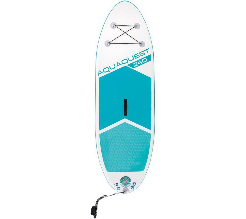 INTEX AquaQuest 240 Inflatable Paddle Board Package - White & Blue image number 4 of 9