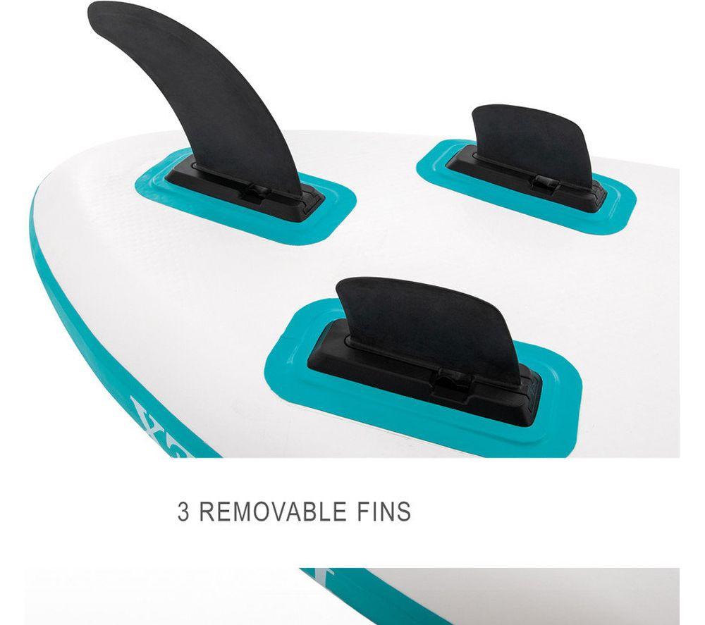 INTEX AquaQuest 240 Inflatable Paddle Board Package - White & Blue image number 5 of 9