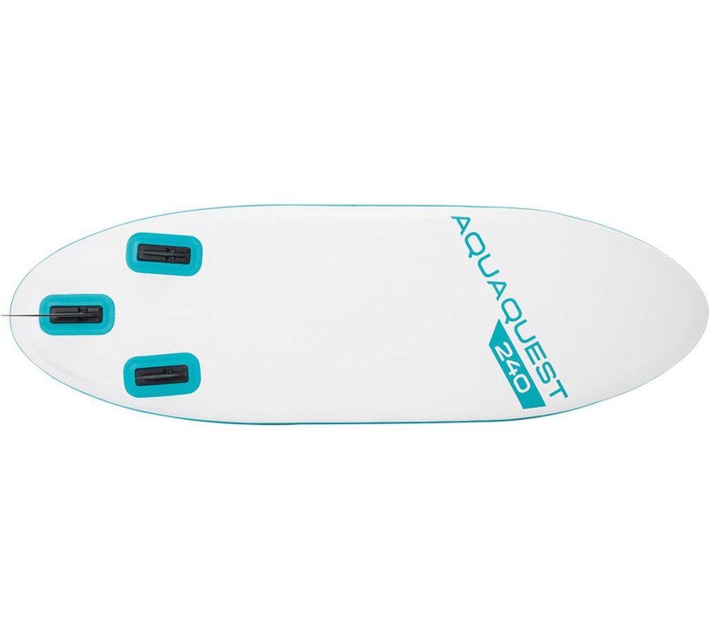 INTEX AquaQuest 240 Inflatable Paddle Board Package - White & Blue image number 7 of 9
