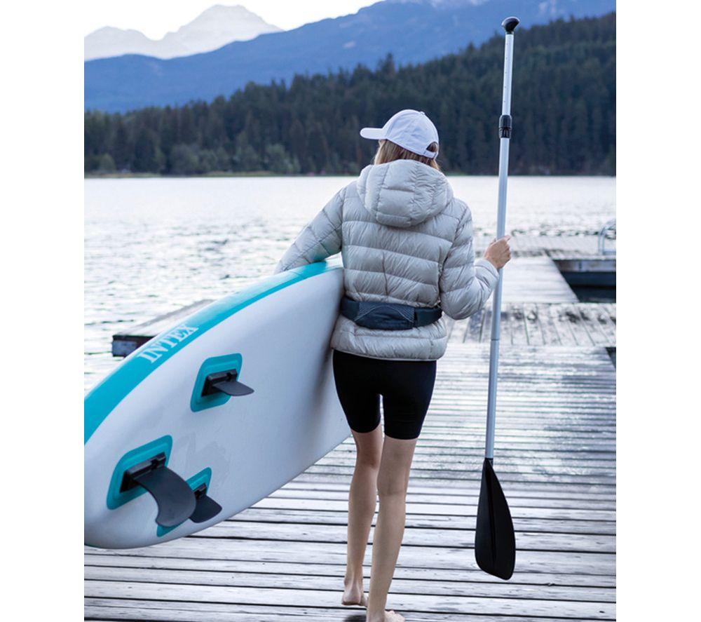 INTEX AquaQuest 320 Inflatable Paddle Board Package - White & Blue image number 9 of 12