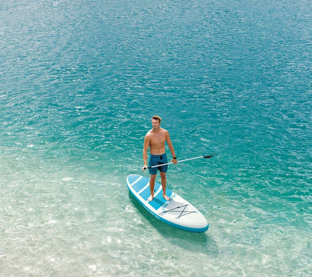 INTEX AquaQuest 320 Inflatable Paddle Board Package - White & Blue image number 11 of 12