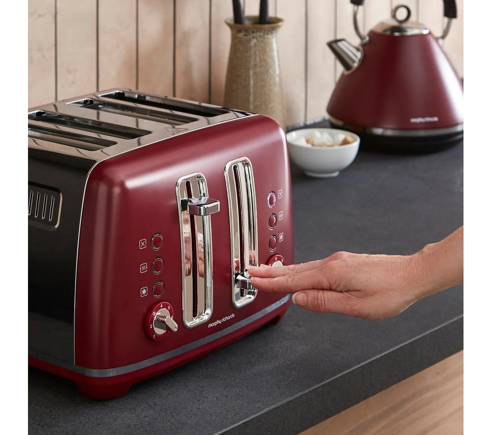 MORPHY RICHARDS Accents Limited Edition 242051 4-Slice Toaster - Rhubarb image number 2 of 4