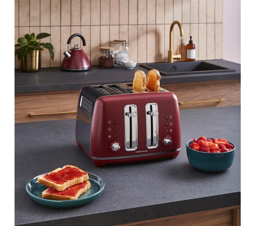 MORPHY RICHARDS Accents Limited Edition 242051 4-Slice Toaster - Rhubarb image number 3 of 4