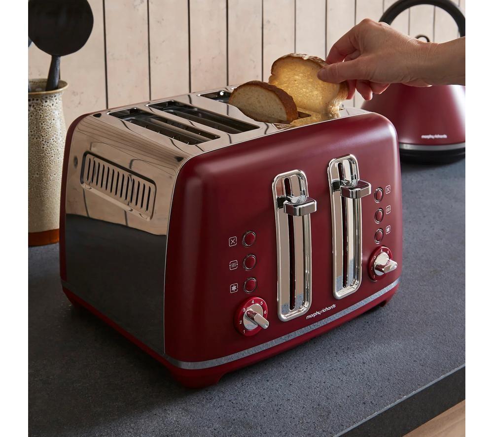 MORPHY RICHARDS Accents Limited Edition 242051 4-Slice Toaster - Rhubarb image number 4 of 4
