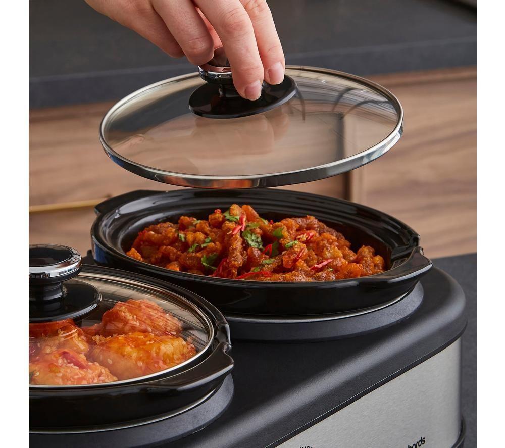 MORPHY RICHARDS TrioServe Slow Cooker - Silver & Black image number 5 of 9