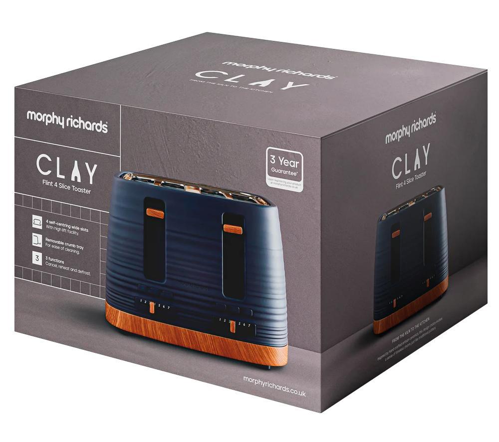 MORPHY RICHARDS Clay 243101 4-Slice Toaster - Flint image number 11 of 11