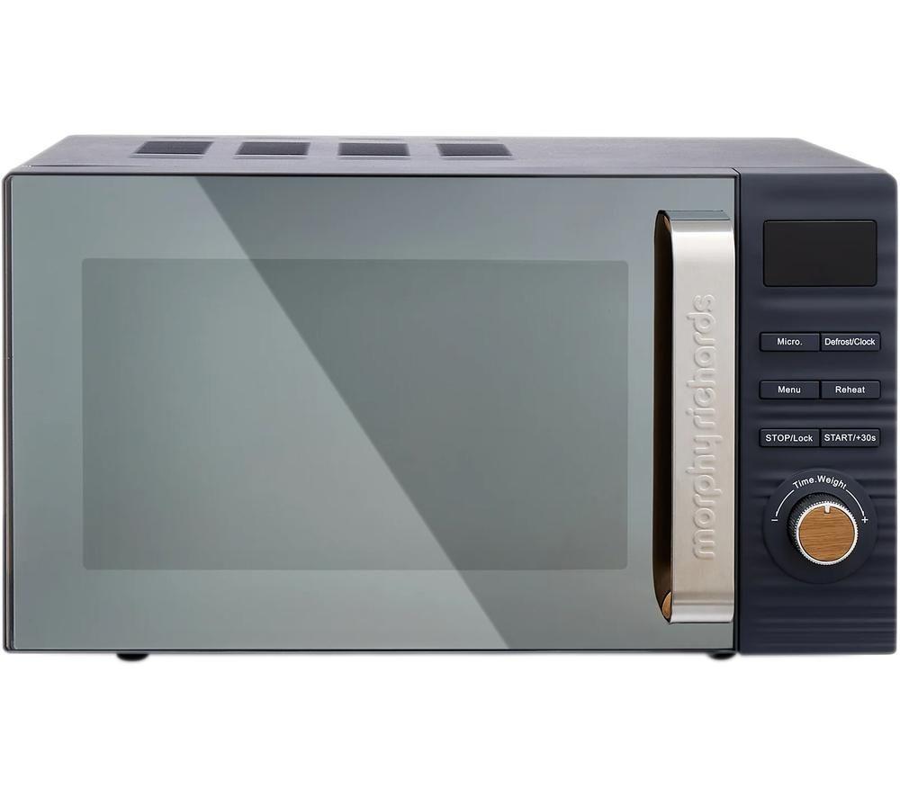 Morphy Richards 512001 Clay Solo Microwave - Flint, Silver/Grey