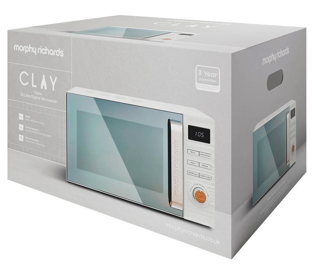 MORPHY RICHARDS 512002 Clay Solo Microwave - China Clay image number 7 of 7