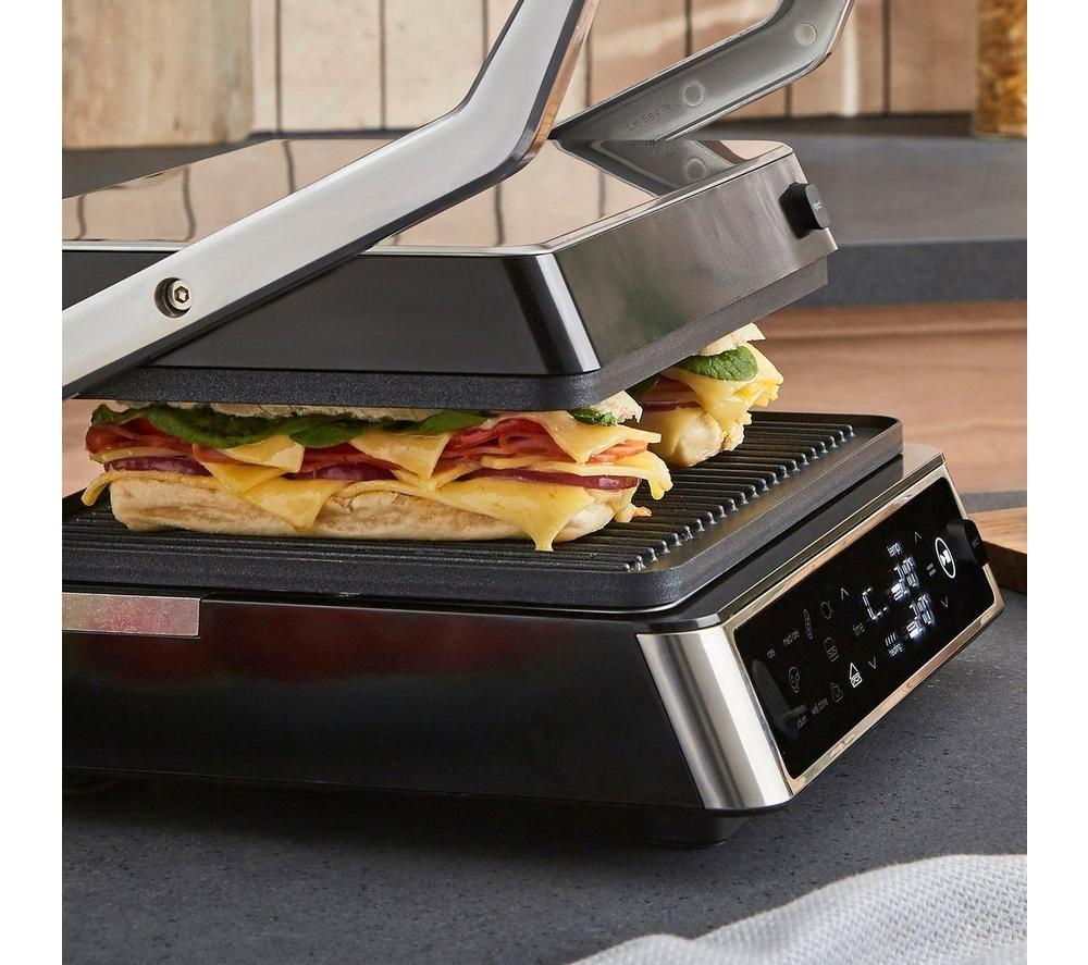 MORPHY RICHARDS ThermoGrill Electric Contact Grill - Silver & Black image number 4 of 10