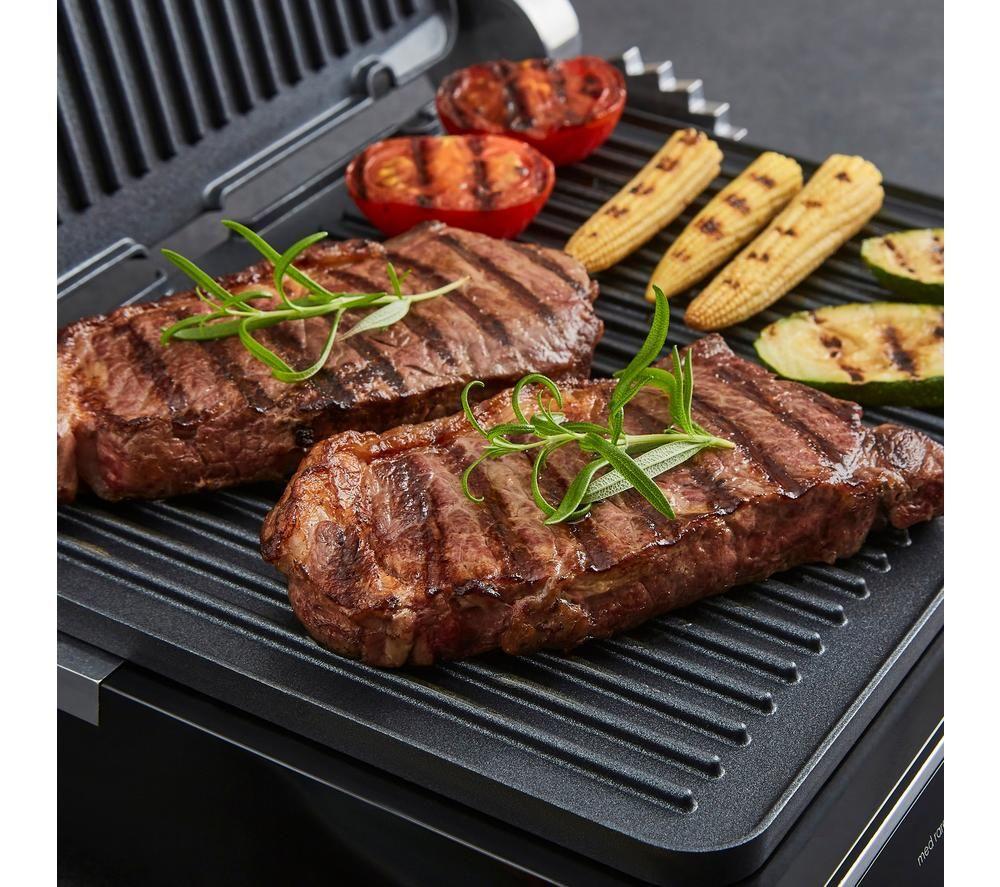 MORPHY RICHARDS ThermoGrill Electric Contact Grill - Silver & Black image number 5 of 10