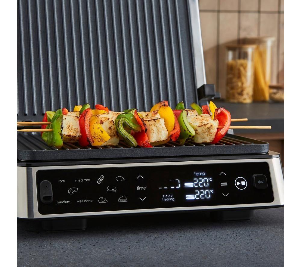 MORPHY RICHARDS ThermoGrill Electric Contact Grill - Silver & Black image number 6 of 10