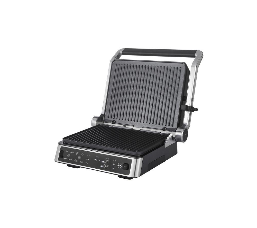 MORPHY RICHARDS ThermoGrill Electric Contact Grill - Silver & Black image number 8 of 10