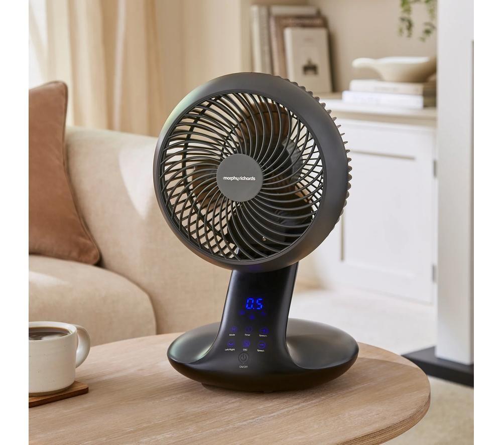 MORPHY RICHARDS Air Flex 10&rdquo; Circulating Desktop Fan with Remote Control - Black image number 5 of 9