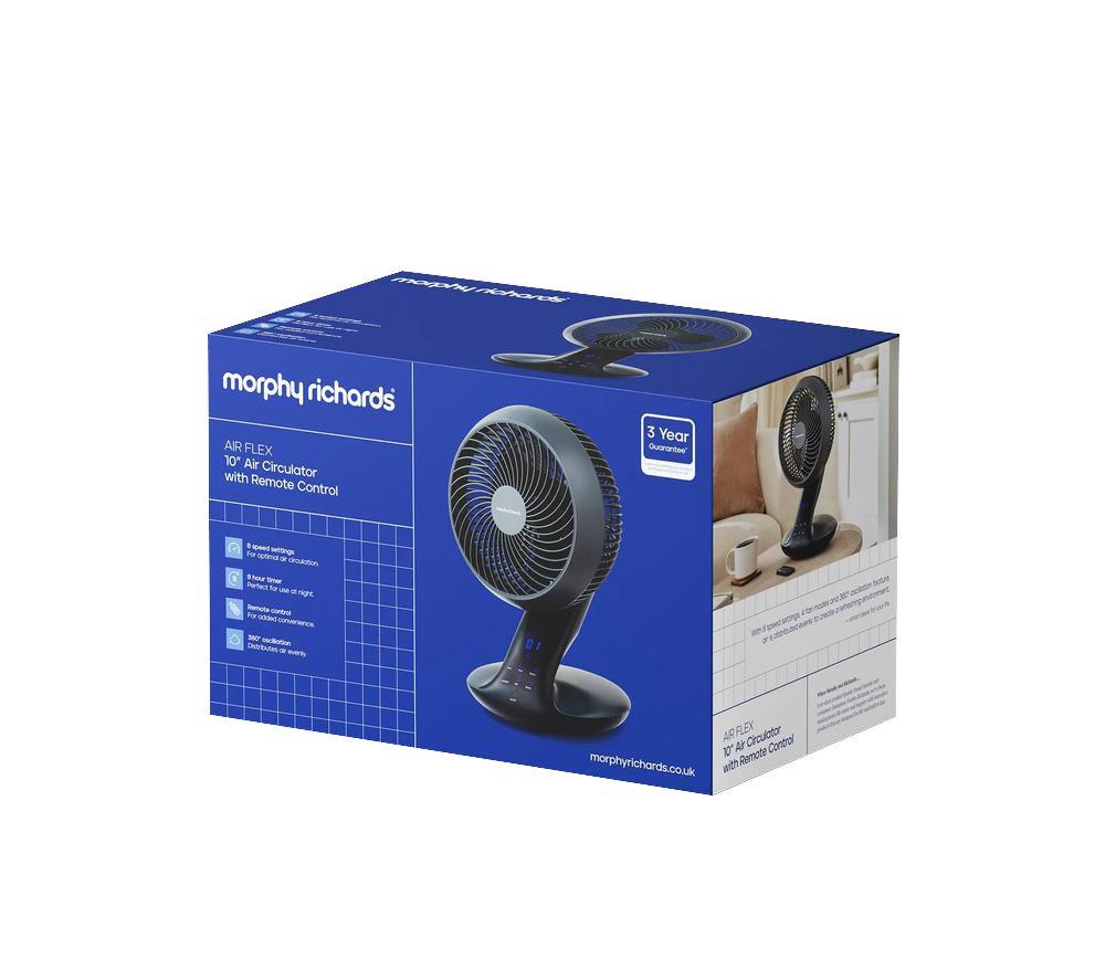 MORPHY RICHARDS Air Flex 10&rdquo; Circulating Desktop Fan with Remote Control - Black image number 8 of 9
