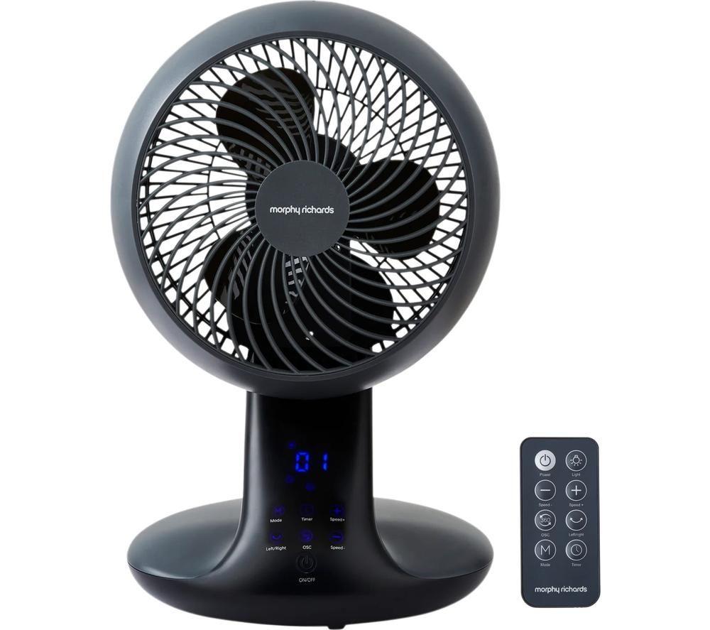 MORPHY RICHARDS Air Flex 10&rdquo; Circulating Desktop Fan with Remote Control - Black image number 9 of 9
