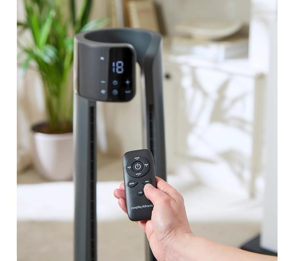 MORPHY RICHARDS Flexi Freeze 42" Bladeless Tower Fan & Purifier with Remote Control​ - Grey image number 4 of 7
