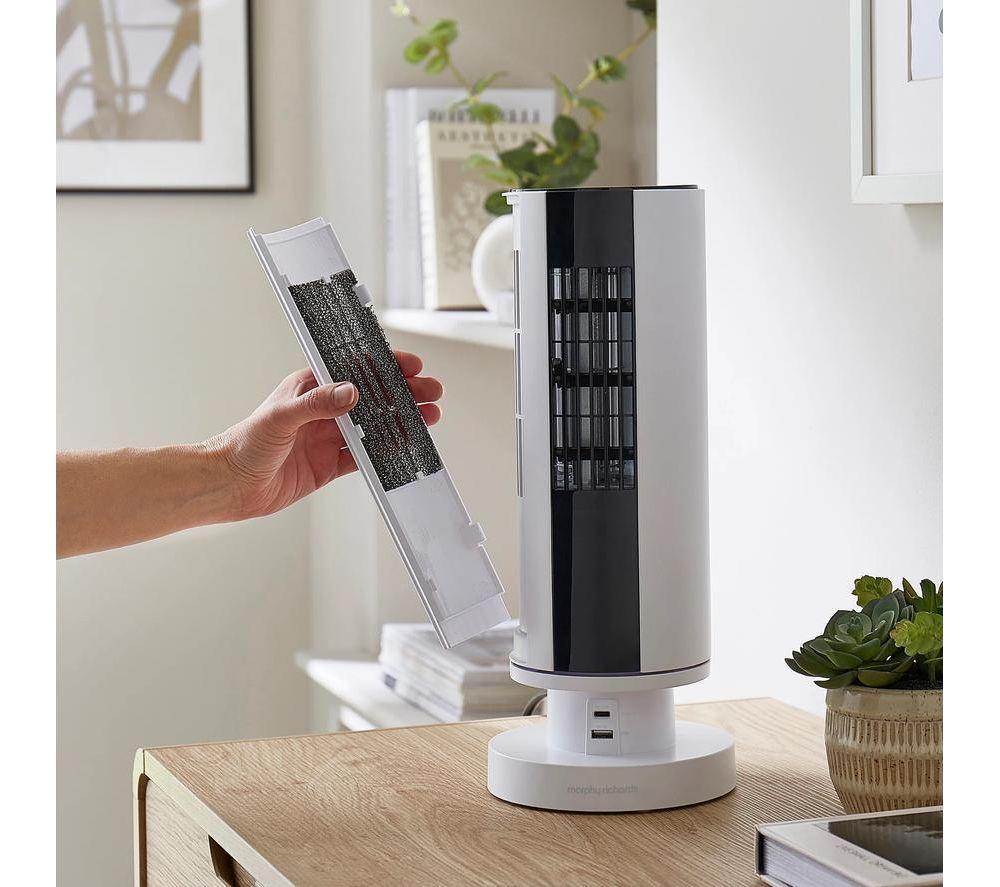 MORPHY RICHARDS Air Flex Portable 14&rdquo; Rechargeable USB Tower Fan - White image number 2 of 9
