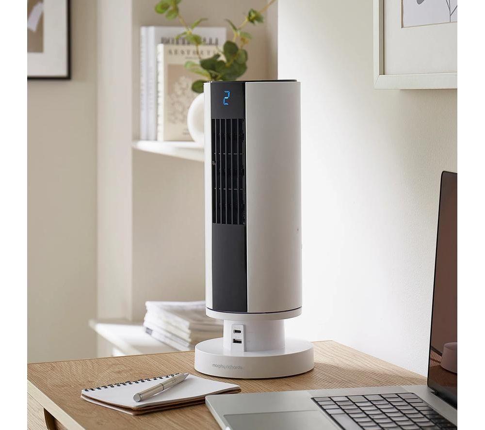 MORPHY RICHARDS Air Flex Portable 14&rdquo; Rechargeable USB Tower Fan - White image number 4 of 9