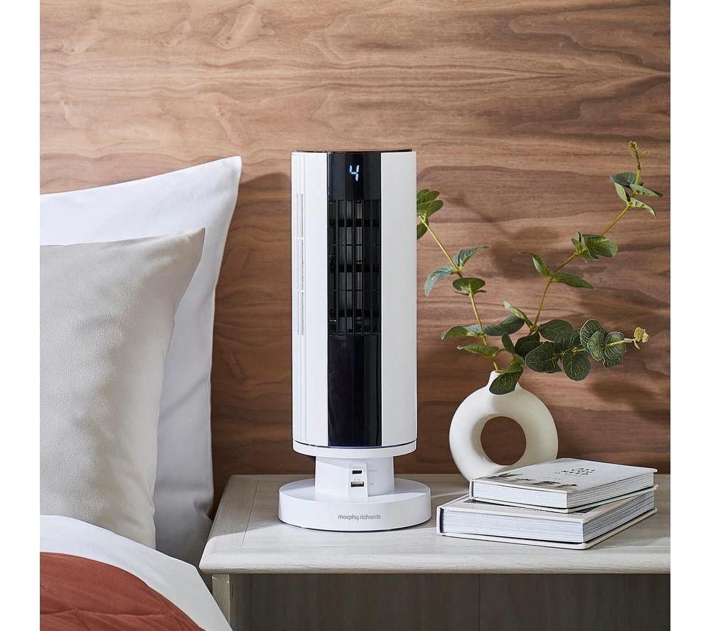 MORPHY RICHARDS Air Flex Portable 14&rdquo; Rechargeable USB Tower Fan - White image number 9 of 9