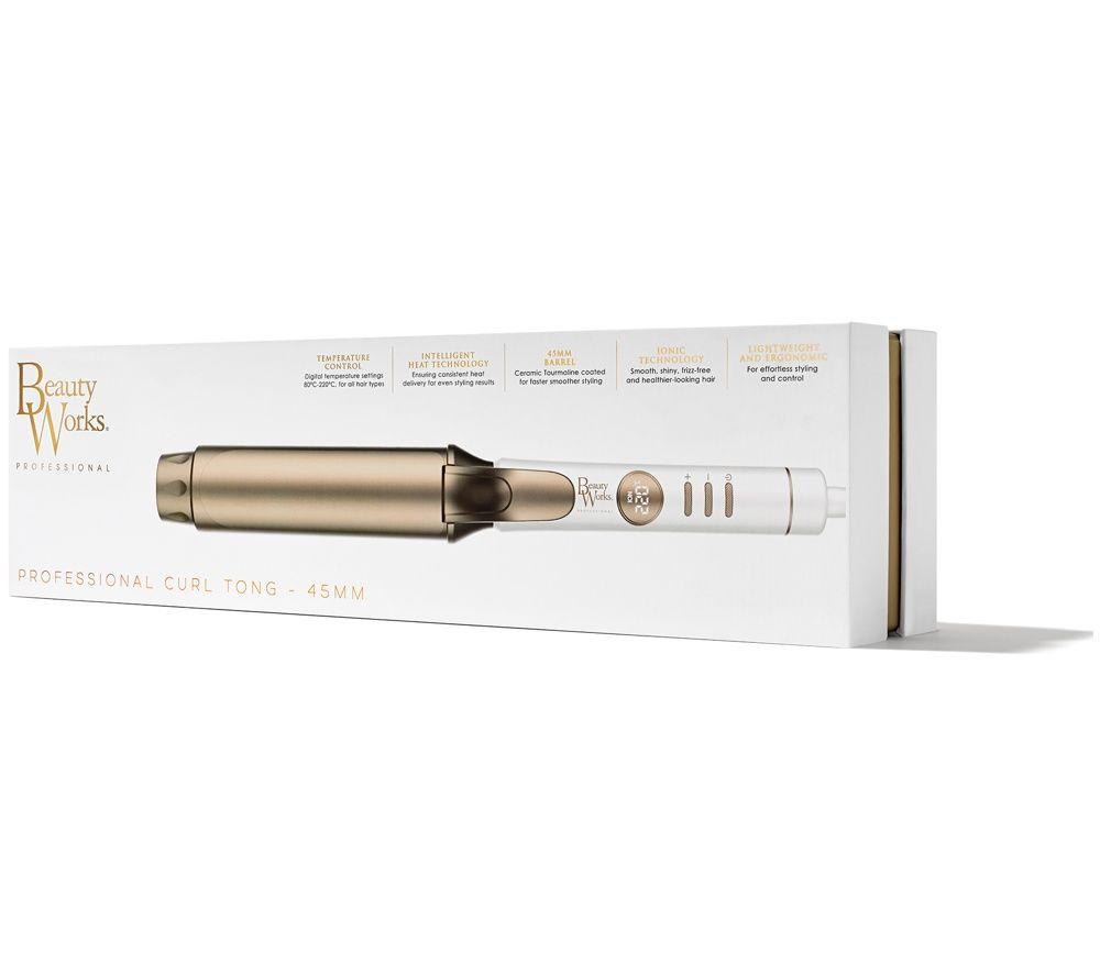 BEAUTY WORKS Professional 45 mm Curling Tong &ndash; White & Gold image number 2 of 4