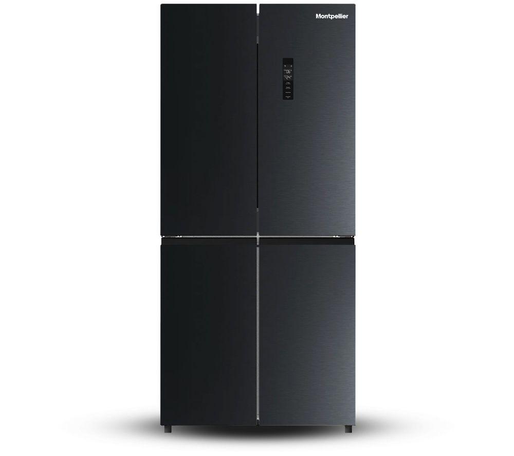 Montpellier Mdaxd183dx American-Style Fridge Freezer - Black, Black