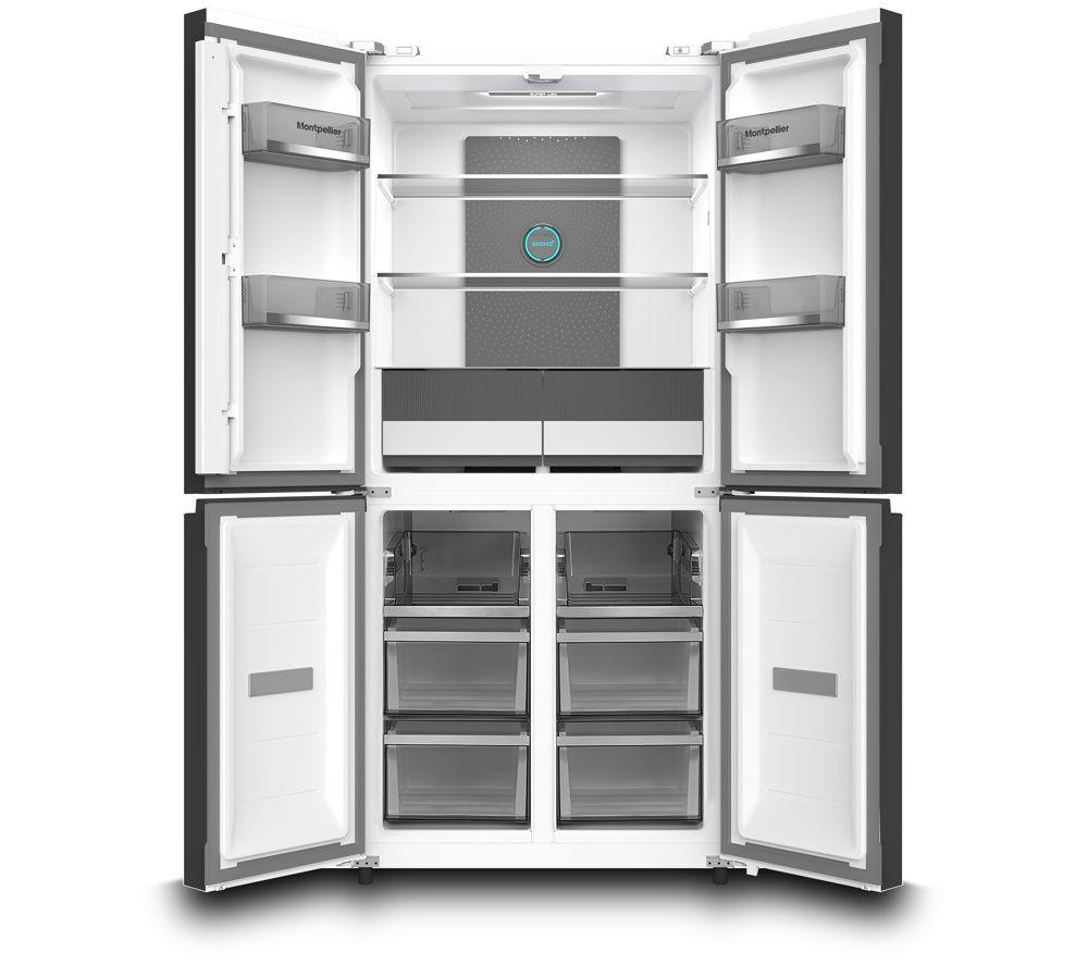 MONTPELLIER MDAXD183DX American-Style Fridge Freezer - Black image number 2 of 3