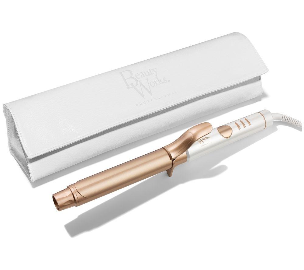 BEAUTY WORKS Professional 32 mm Curling Tong Â– White & Gold