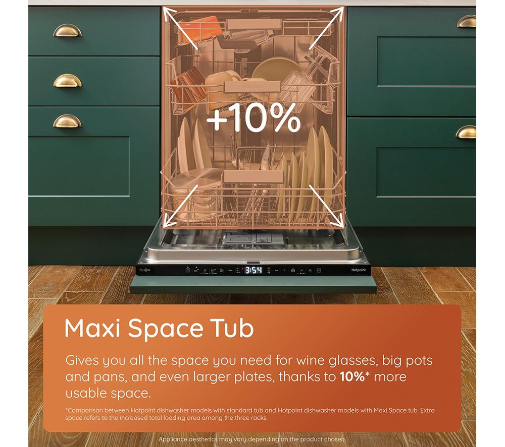 HOTPOINT Maxi Space H7IB16M6L UK Full-size Integrated Dishwasher image number 15 of 17