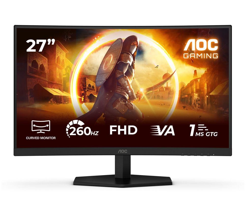 Aoc C27g42ze Full Hd 27" Curved Va Wled Gaming Monitor - Black, Black