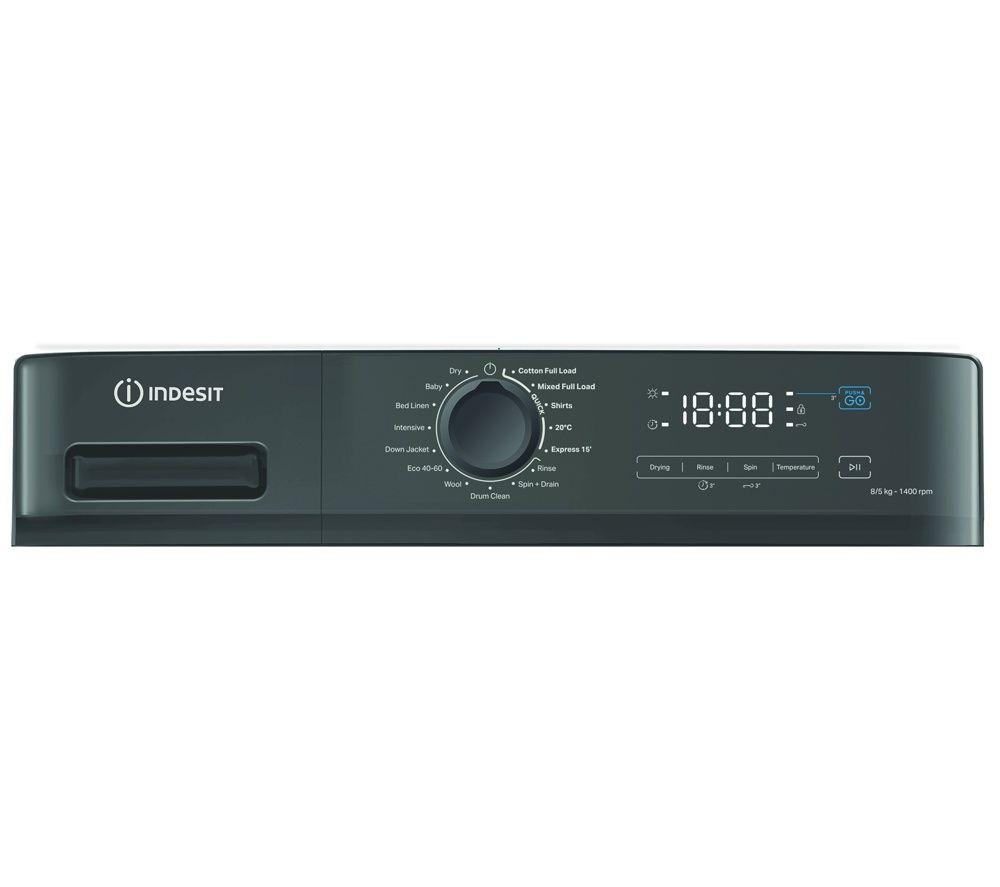 INDESIT MyTime IDMA 8564S UK 8 kg Washer Dryer - Dark Grey image number 4 of 5
