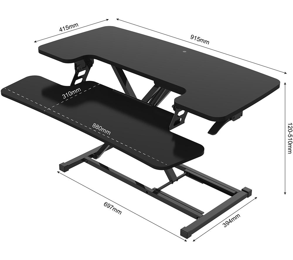 LOGIK Height Adjustable Desk Riser - Black image number 5 of 7