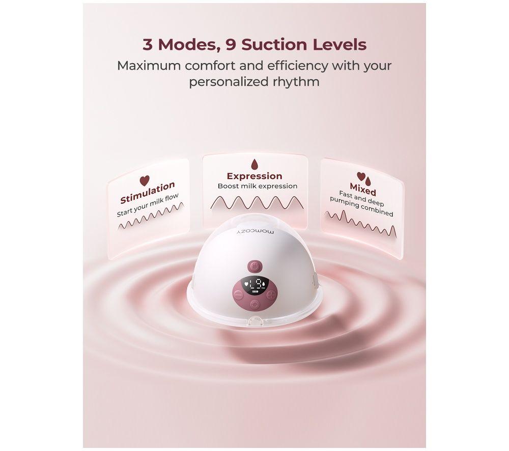 MOMCOZY M5 Smart Wearable Single Electric Breast Pump - Grey image number 7 of 7