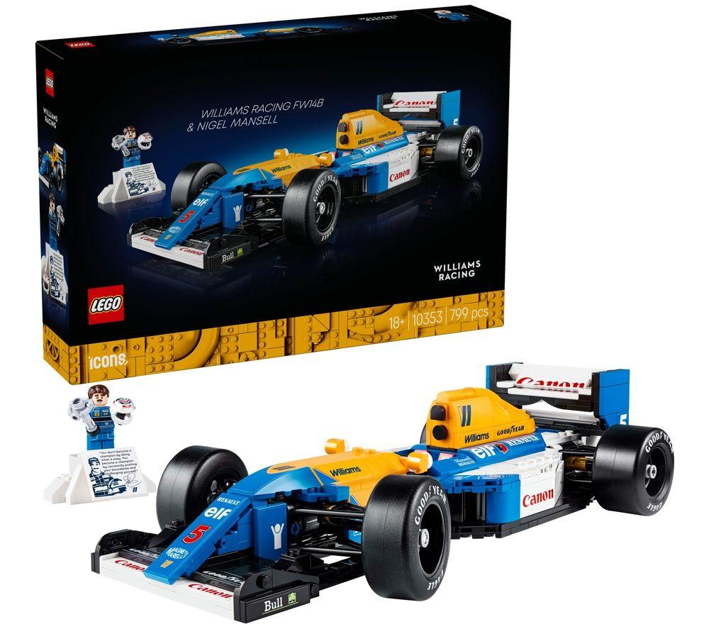LEGO Icons 10353 Williams Racing FW14B & Nigel Mansell Construction Toy Set image number 2 of 4