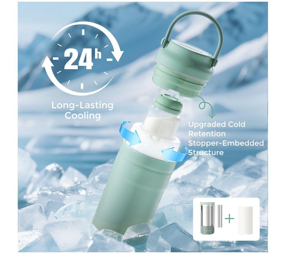 MOMCOZY CM002-GE00NB Portable Breast Milk Cooler - Green image number 4 of 7