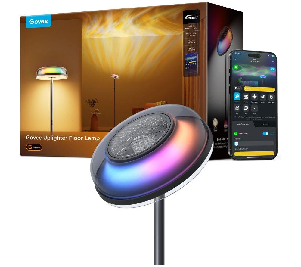 GOVEE Uplighter RGBICWW Floor Lamp - Black image number 2 of 3