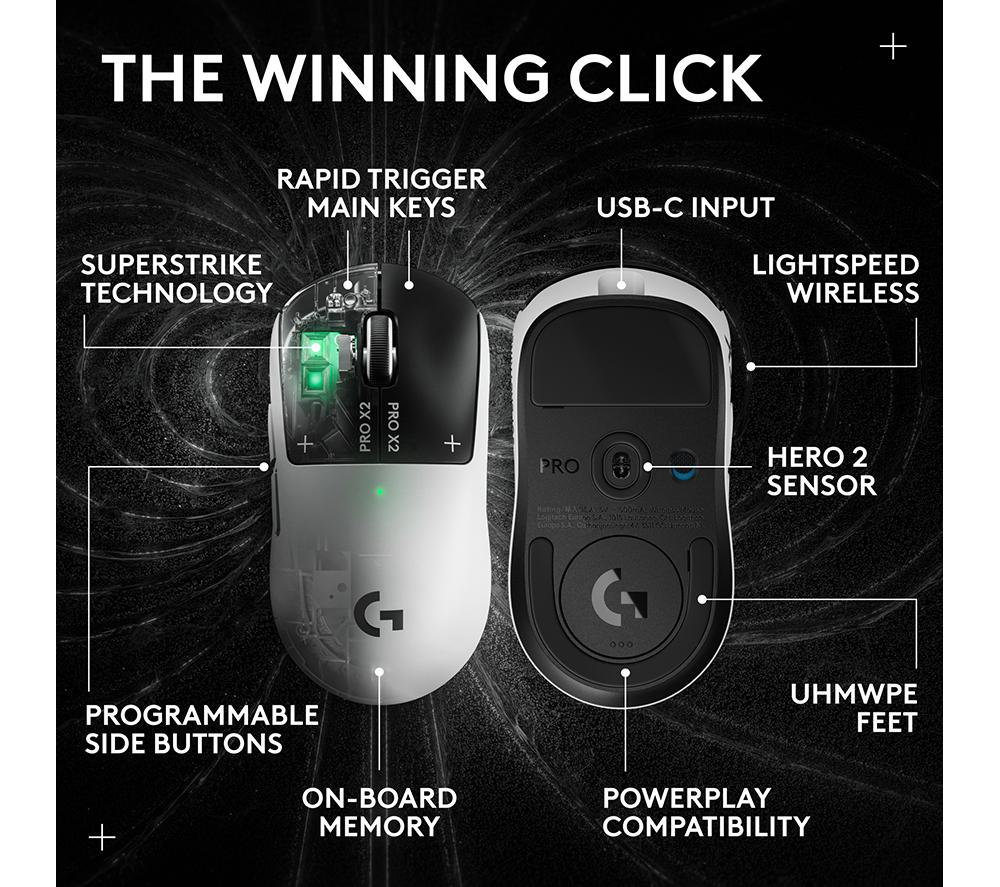 Buy LOGITECH G Pro X2 Superstrike Wireless Optical Gaming Mouse