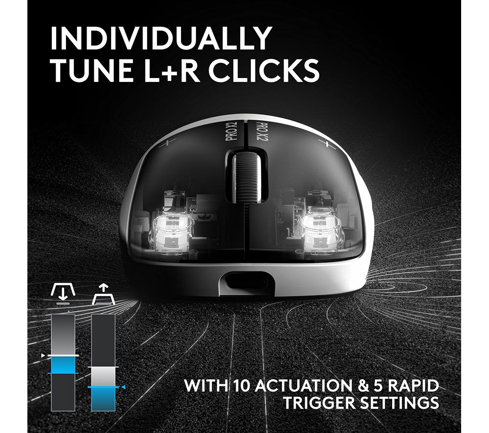 LOGITECH G Pro X2 Superstrike Wireless Optical Gaming Mouse - Lunar Eclipse image number 6 of 12
